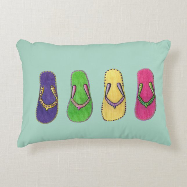 Beach Sandals Decoratief Kussen (Voorkant)