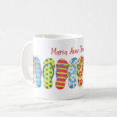 Beach Sandals Tropical Summer Fun Teenslippers Koffiemok (Voorkant links)