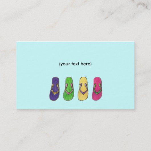 Beach Sandals Visitekaartjes (Achterkant)
