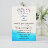 Beach Sandals Weddenschap Kaart (Staand voorkant)