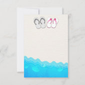 Beach Sandals Weddenschap Kaart (Achterkant)