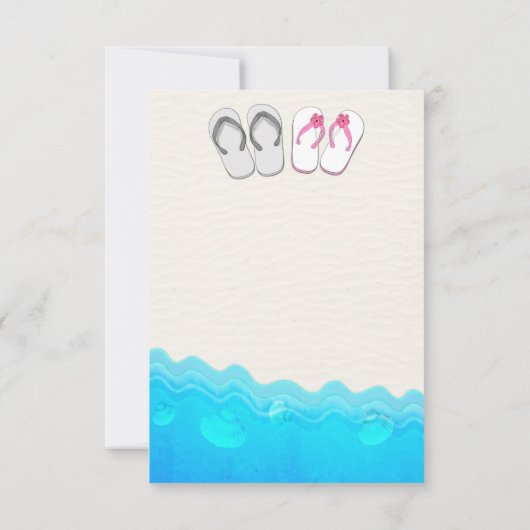 Beach Sandals Weddenschap Kaart (Achterkant)