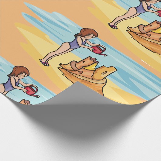 Beach Sandcastle Cadeaupapier