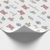 Beach Sandcastle Crab Shell Pail Kind Baby Cadeaupapier (Hoek)