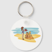 Beach Sandcastle Sleutelhanger (Achterkant)