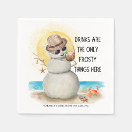 Beach Sandman Frosty Drankjes Kerstmis Servet
