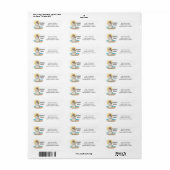Beach Sandman Kerst Retouradres Etiket (Full Sheet)