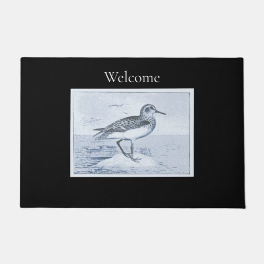 Beach Sandpiper Bird Tropical Ocean Sand Natuur Deurmat (Voorkant)