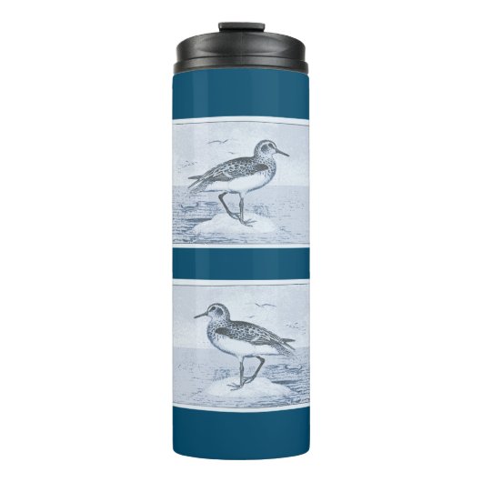 Beach Sandpiper Bird Tropical Summer Custom Thermosbeker (Voorkant)