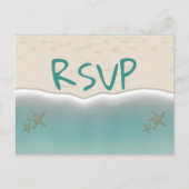 Beach Sandy Shore Starfish RSVP Briefkaarten (Voorkant)