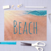 Beach Sandy Shoreline Blue Ocean Wave Decoupage Tissuepapier (Craft)