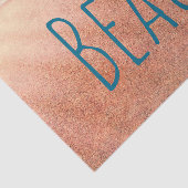 Beach Sandy Shoreline Blue Ocean Wave Decoupage Tissuepapier (Detail)