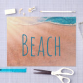 Beach Sandy Shoreline Blue Ocean Wave Decoupage Tissuepapier (Craft)