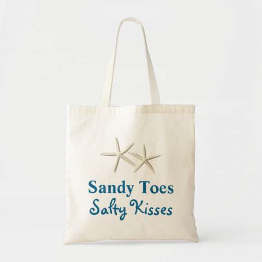 Beach Sandy Toes Salty Kisses Budget Tas (Voorkant)
