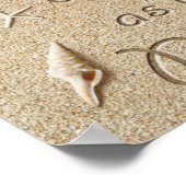 Beach Sandy Toes Salty Kisses de heer & Mrs. Poste Poster (Hoek)