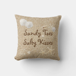 Beach Sandy Toes Salty Kisses Pillow Kussen