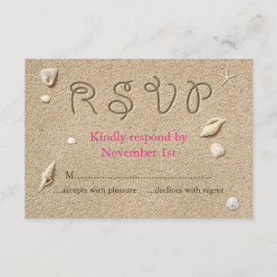 Beach Sandy Toes Salty Kisses RSVP roze