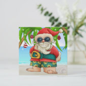 Beach Santa Cocktail Party Uitnodiging - SRF (Staand voorkant)