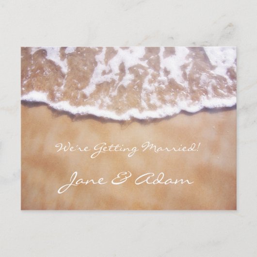 Beach Save the Date Aankondigingskaart (Voorkant)