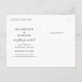 Beach Save the Date en we worden getrouwd Anno Aankondigingskaart (Achterkant)