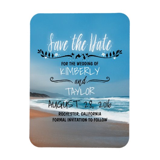 Beach Save the Date Magneet (Verticaal)