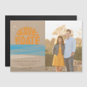 Beach Save the Date Magnetische Uitnodiging (Voorkant / Achterkant)