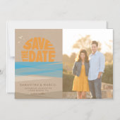 Beach Save the Date Magnetische Uitnodiging (Voorkant)