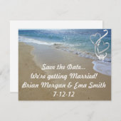 beach save-the-date save the date (Voorkant / Achterkant)