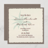Beach Save the Date with Palm Trees (Voorkant / Achterkant)