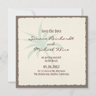 Beach Save the Date with Palm Trees
