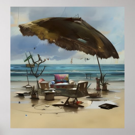 Beach Scene 1 Poster (Voorkant)