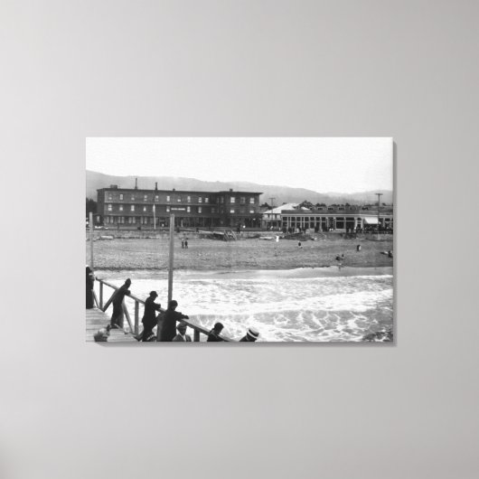 Beach scene aan de kant van de zee, oregon-foto canvas afdruk (Voorkant)