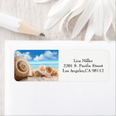 Beach Scene-Adresetiketten Etiket (Insitu)