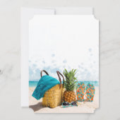 Beach scene, ananas retirement Party Kaart (Achterkant)
