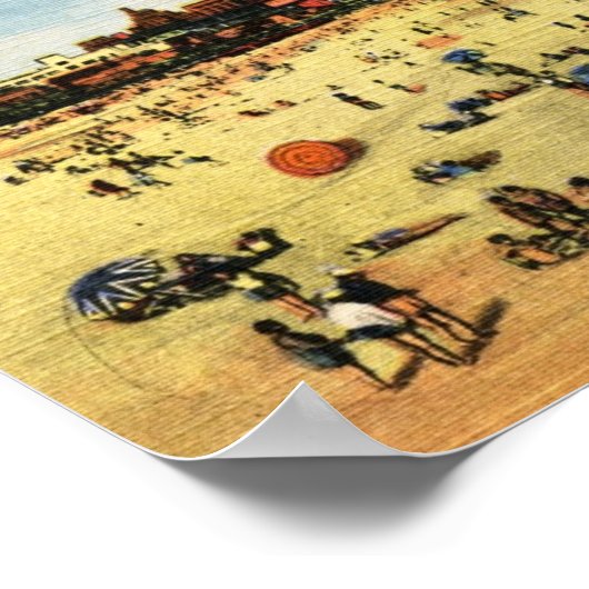 Beach Scene, Atlantic City Poster (Hoek)