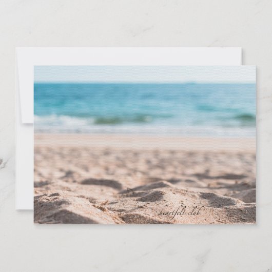 Beach Scene Bachelorette Party Uitnodigingen (Achterkant)