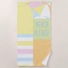 Beach Scène "Beach Please"-keukenhanddoek Strandlaken