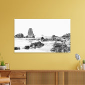Beach scene bij Cannon Beach, Oregon Photografie Canvas Afdruk (Insitu (Woonkamer))