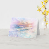 Beach Scene Birthday Kaart (Gele Bloem)