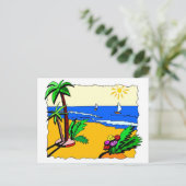 Beach Scene Briefkaart (Staand voorkant)