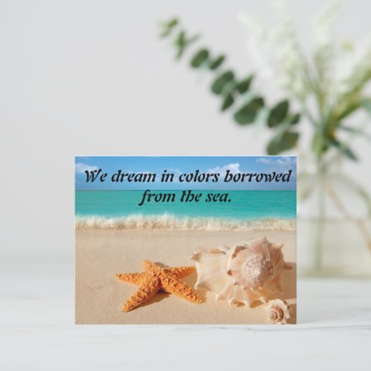 Beach Scene Briefkaart (Staand voorkant)