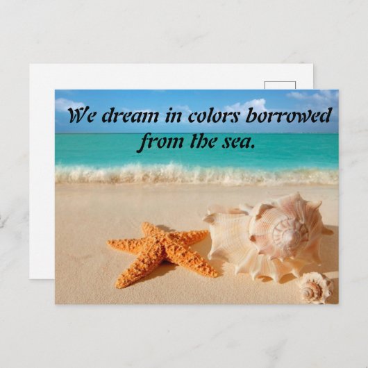 Beach Scene Briefkaart (Voorkant / Achterkant)