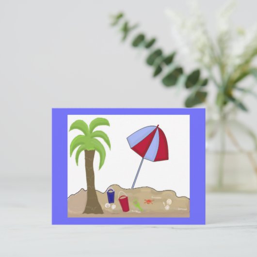 Beach Scene Briefkaart (Staand voorkant)