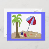 Beach Scene Briefkaart (Voorkant / Achterkant)