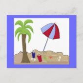 Beach Scene Briefkaart (Voorkant)