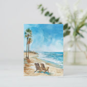 Beach Scene Briefkaart (Staand voorkant)