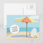 Beach Scene Briefkaart (Voorkant / Achterkant)