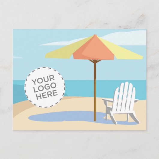 Beach Scene Briefkaart (Voorkant)