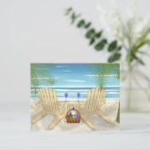 Beach Scene Briefkaart (Staand voorkant)