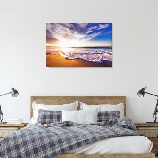 Beach Scene Canvas Afdruk (Insitu (Slaapkamer))